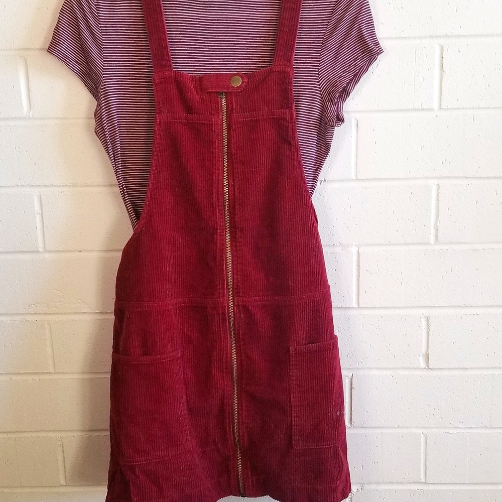 Corduroy Pinafore/ Overall Skirt